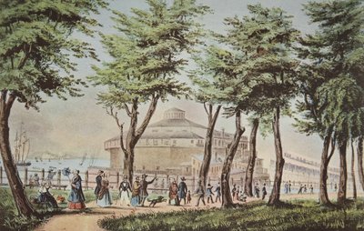 Castle Garden, New York, From The Battery by American School